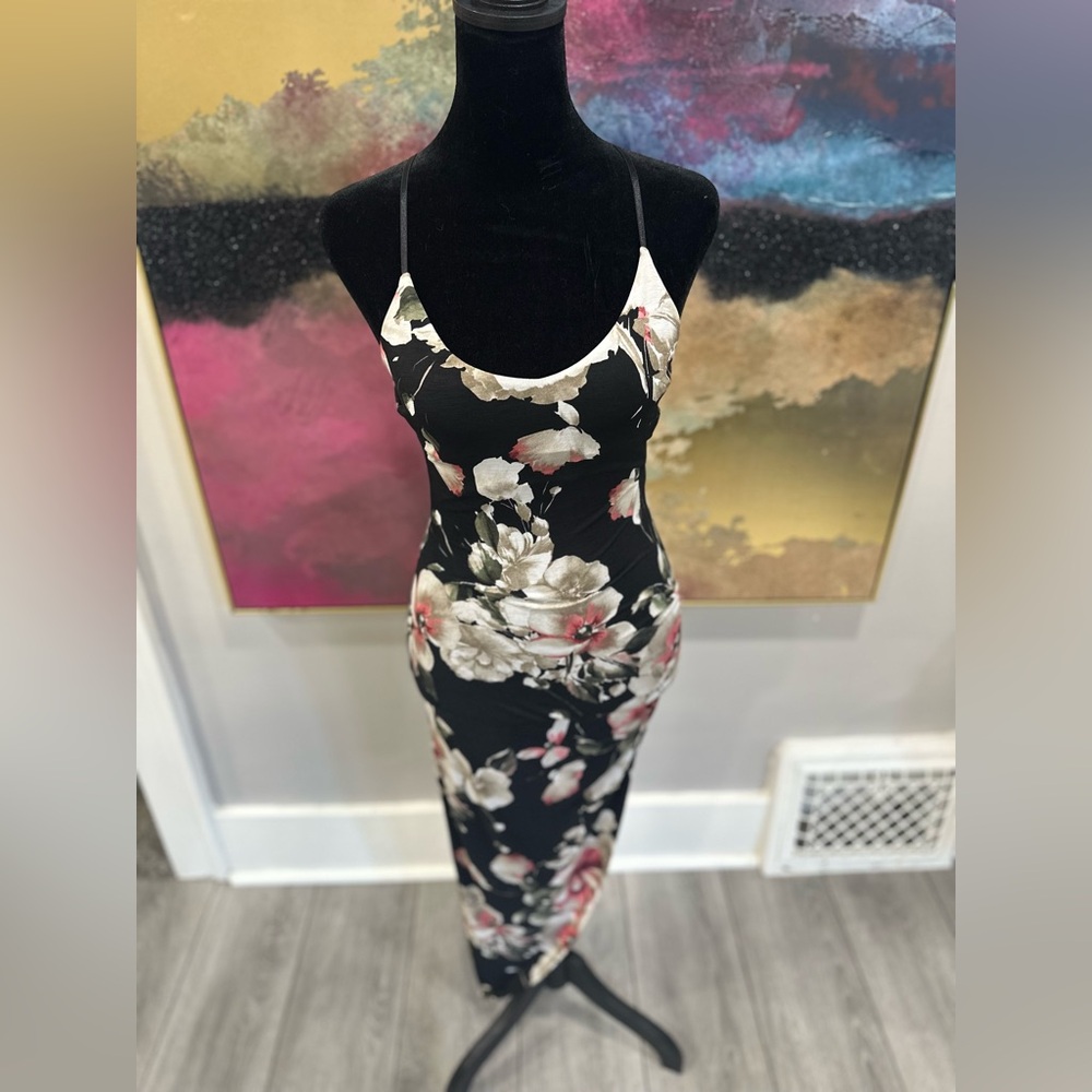 Floral Black Maxi Dress